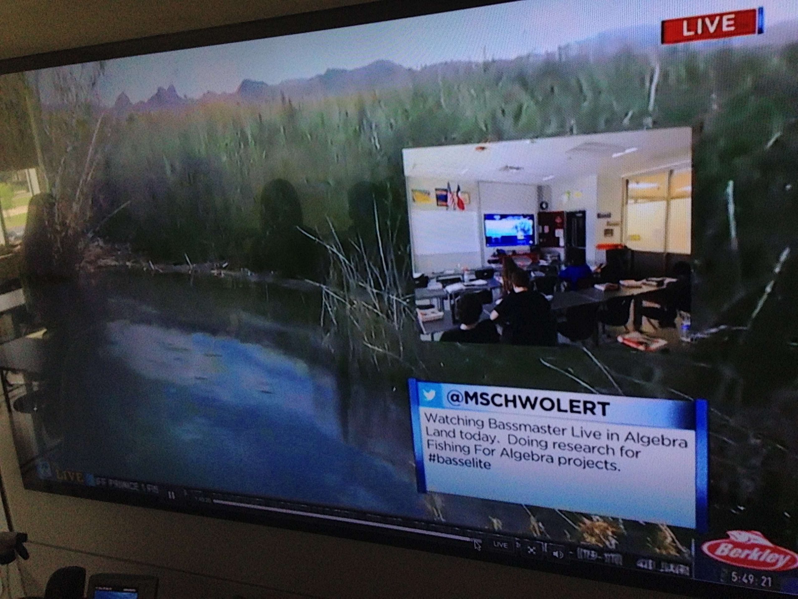 One of the class' tweets was posted on the Bassmaster LIVE show.
