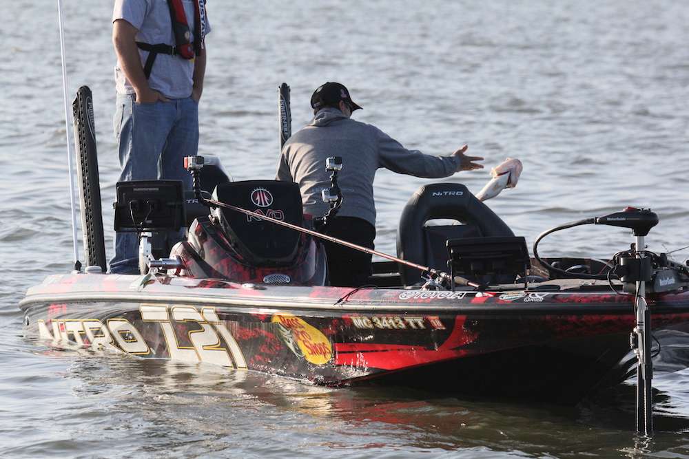 VanDam tosses another solid fish back. 