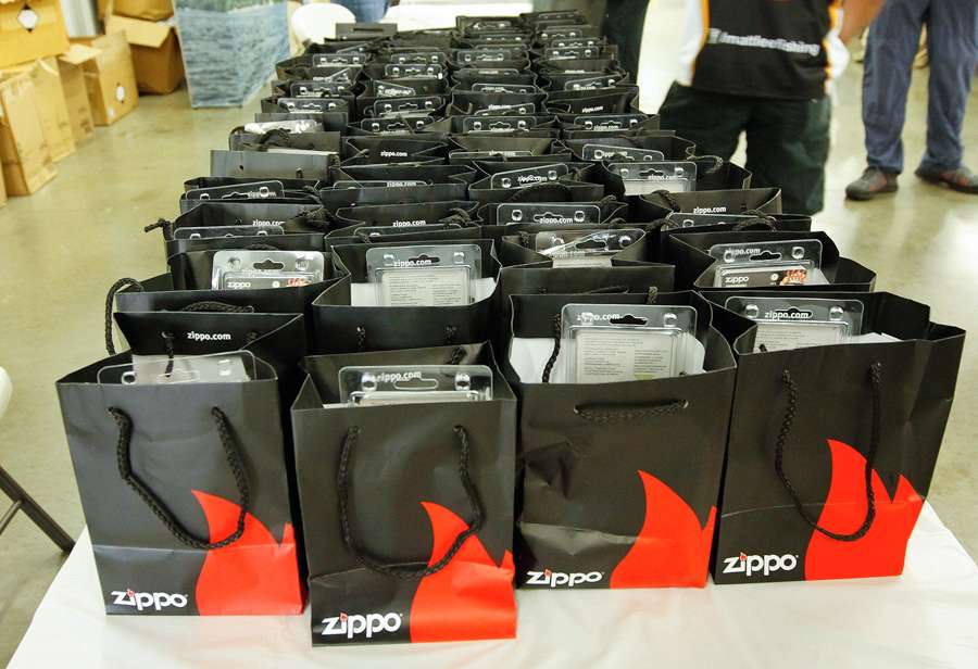 Every angler in the field received a gift pack from BASSfest title sponsor, Zippo. 