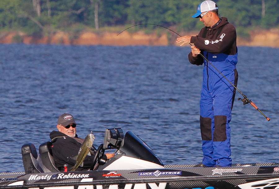 On the next cast Robinson boats another fishâ¦
