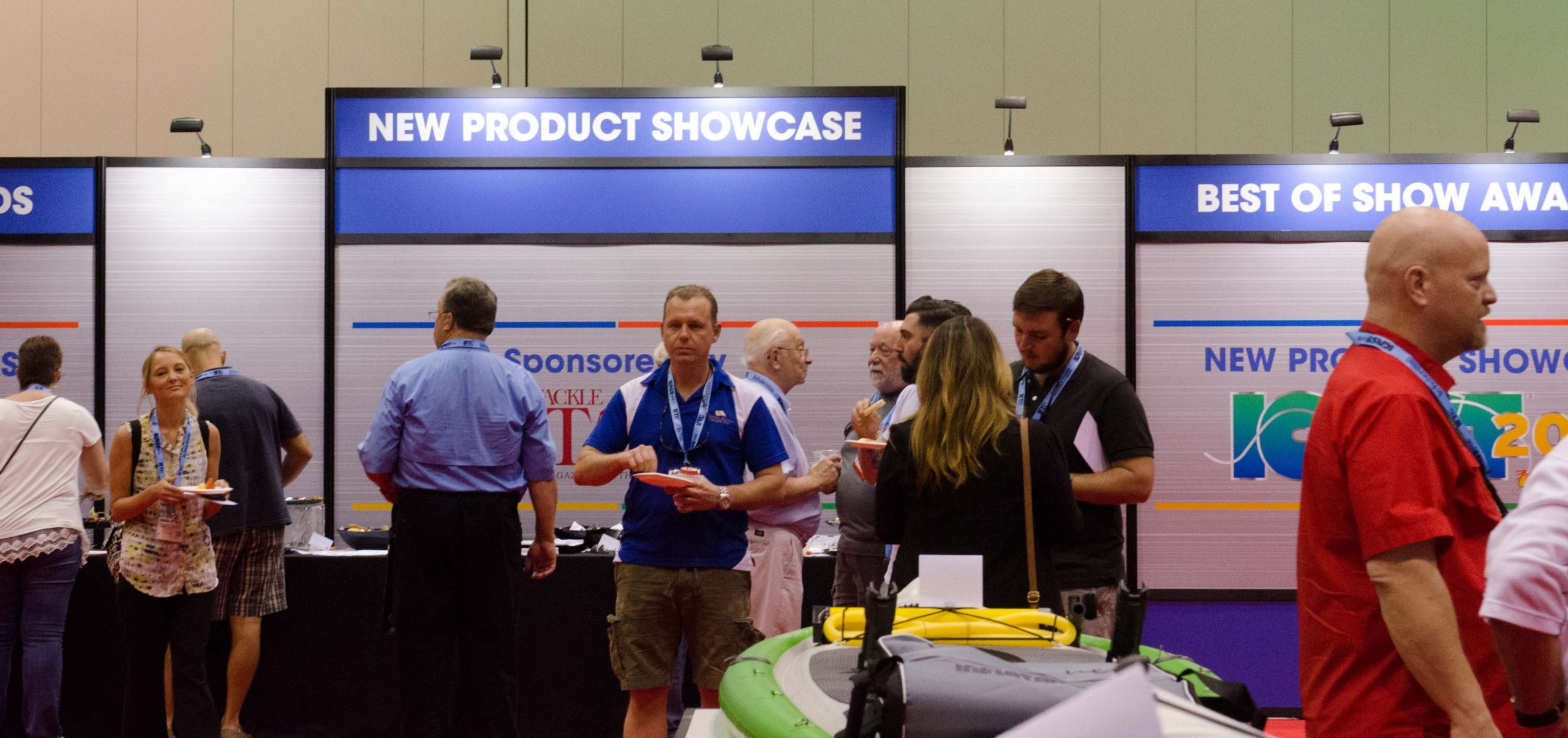 The ICAST 2015 festivities in the Orange County Convention Center kick off with the annual New Product Showcase. Manufacturers show off their latest products in hopes of catching the eye of buyers and the media.