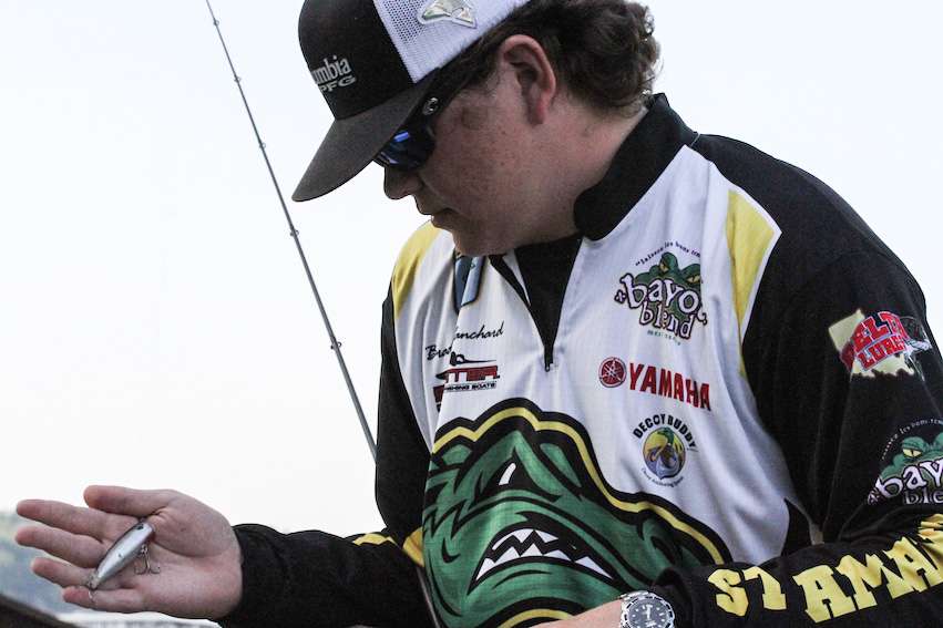When topwater was concerned, Blanchard used a popper around their mud flat. The early morning topwater bite would normally yield a bigger fish for most teams.