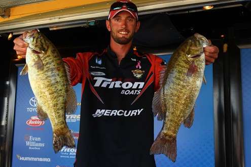 Kempkers has been knocking around the Opens since 2009 and typically turns up the heat when the Great Lakes are on the schedule. His experience with catching largemouth on Southern fisheries is growing, not up to par with the smallmouth expertise but growing.