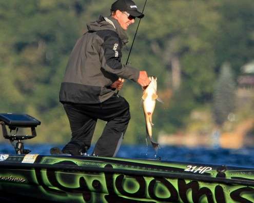 The strength and wildness along with the size of the smallmouth of the St. Lawrence provided more excitement every day than anything else.
