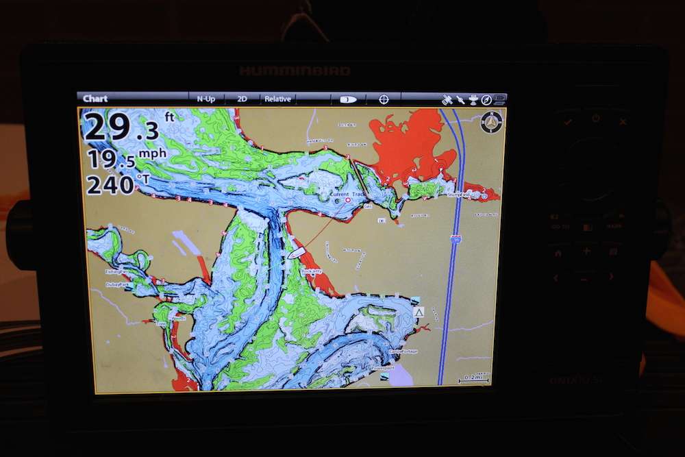 One of the new Onix units from Humminbird on display. Humminbird had a Lake Master chart built specifically for this event after finding out there was a shortage of mapping for Lake DuBay. 