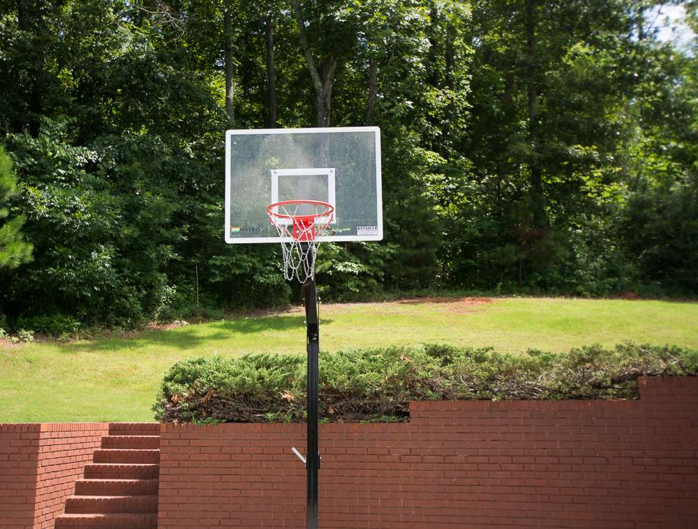 Also important to a guy from North Carolina, a basketball hoop.