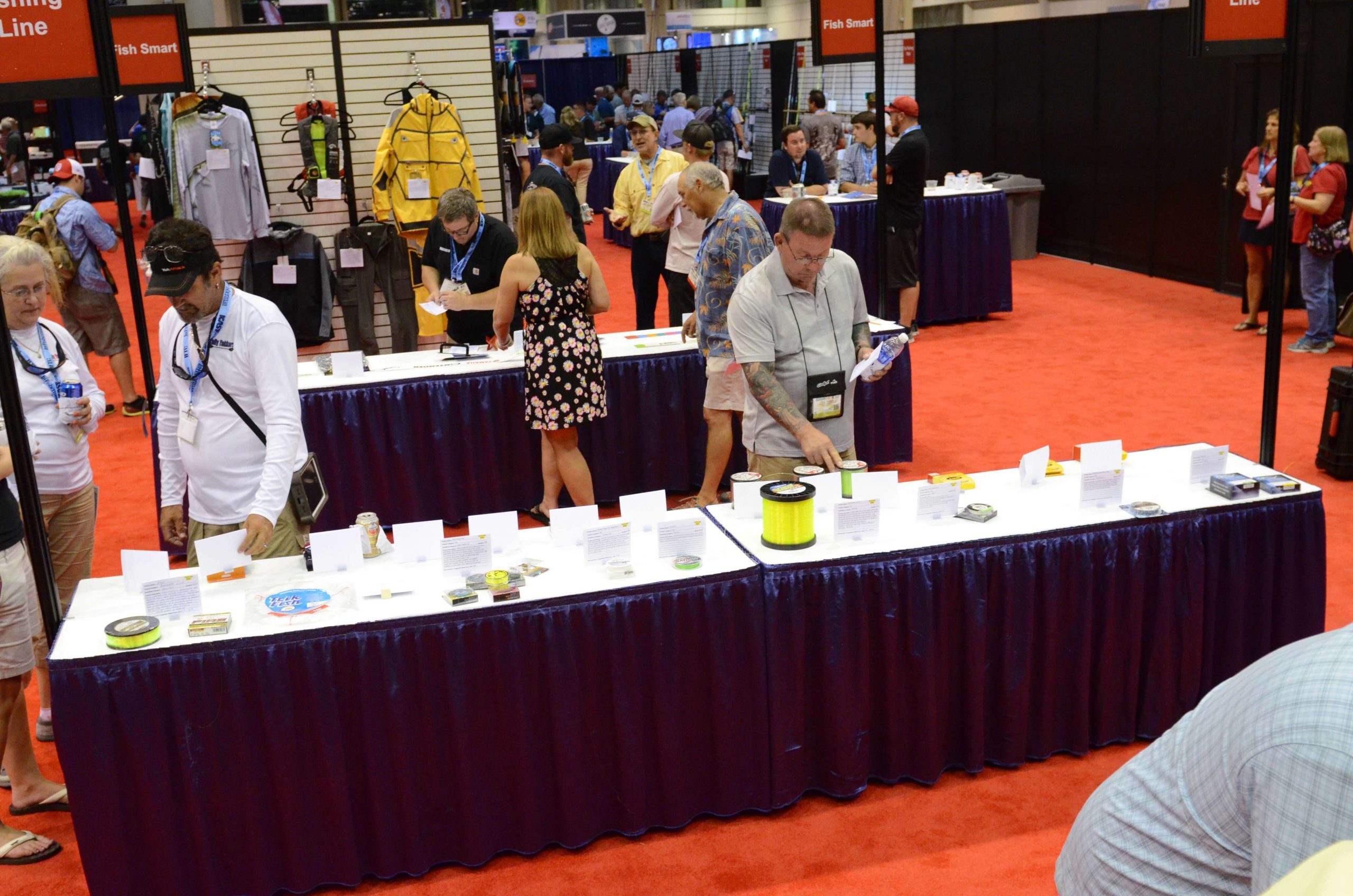 If you're looking to tie the lures on, a table of new line was part of the showcase as well.