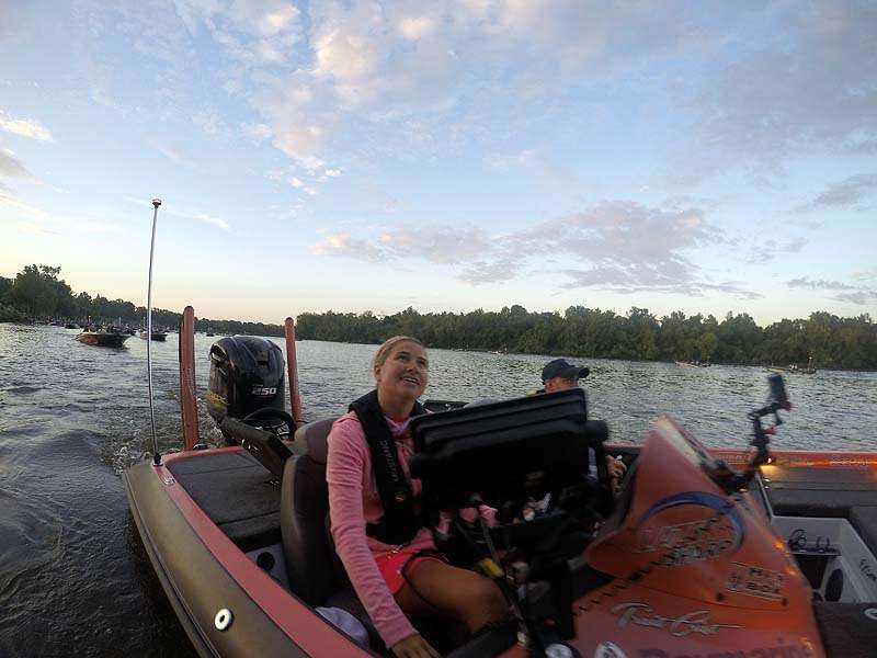 Trait Crist goes pink for Day 2 on the James River.