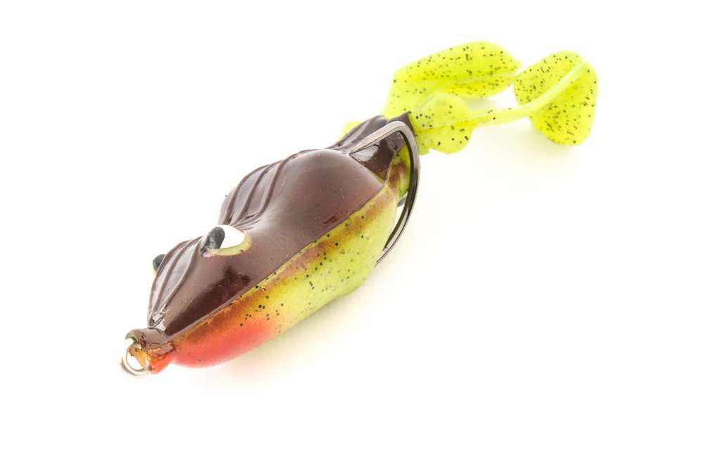 <b>Snag Proof</b><BR>
Wobbletron<BR>
The Wobbletron frog weighs in at 1/2 ounce and it casts like a bullet. Perfect for thick mats and pads, the kicker feet come straight out of the frog for great action during a slow and steady retrieve.