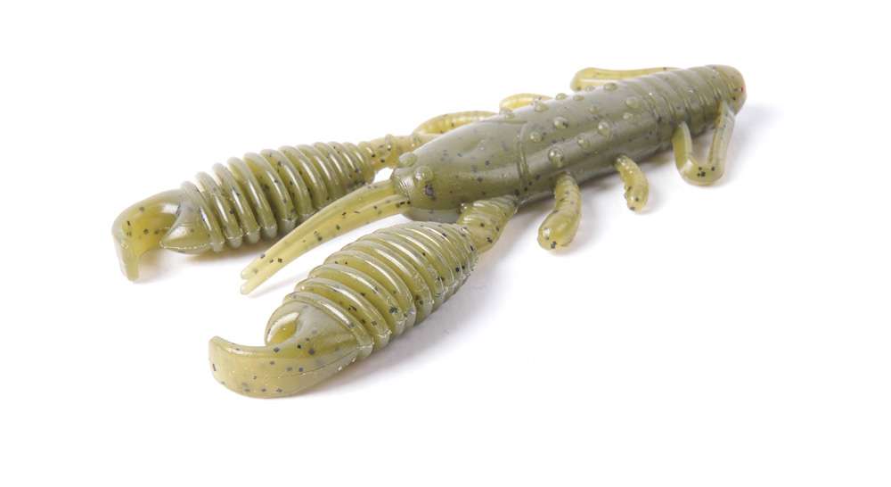 <B>Reins</B><BR>
4-inch Ring Crawdaddy<BR>
Had a 3-inch. New size. Made for flipping. Can use a 5/0 hook. A good jig trailer for larger jigs. It's a very good bed fishing bait. 