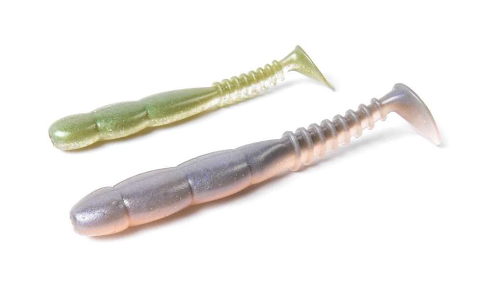<B>Reins</B><BR>
4 and 5-inch Fat Rockvibe Shad<BR>
New colors natural pro blue and gizzard shad. 