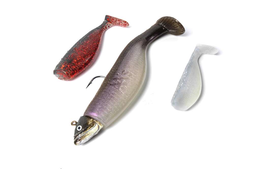 <B>AA's</B><BR>
Bad Bubba Shad<BR>
Available in 4, 5 and 7 inch. Hand poured swim bait. Built off the original design with a wider profile. Unique side-to-side rolling action. The 7 inch great for ledge fishing when trying to imitate when bass are feeding on large shad. 4 and 5 good for all around the country with the 4 good for slowing rolling technique on deep northern smallmouth. 