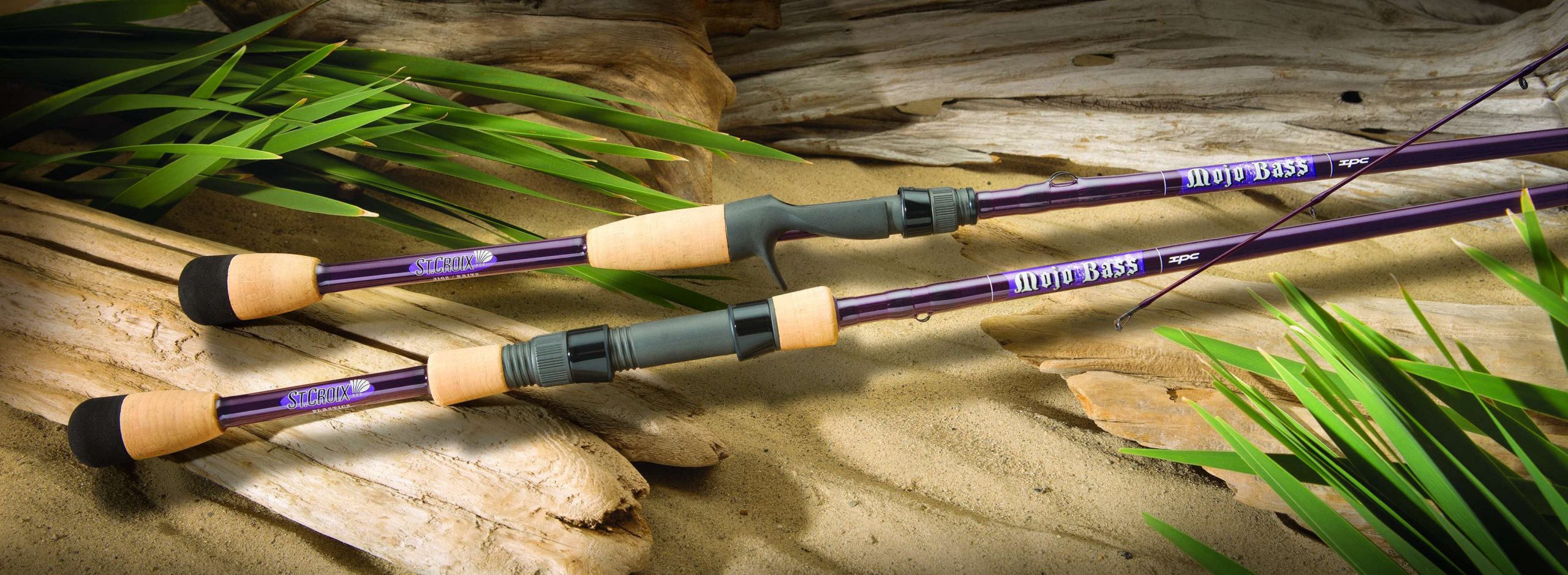 <b>St. Croix</b><br>	Mojo Bass  <br>			St. Croix is updating their Mojo Bass line of rods with a 15 percent reduction in weight and improved balance due to their new high-modulus SC graphite material. St. Croix says anglers will enjoy increased strength and sensitivity. The affordable series of rods comes with a 5-year warranty. 