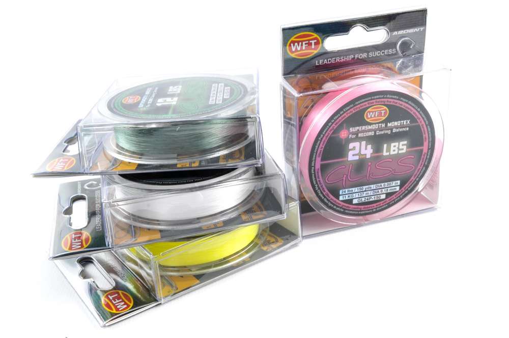 <b>WFT	</b><br>
Gliss<br>
Gliss offers multiple superior performance characteristics to fluorocarbon, monofilament and braid line. Offers record casting distance, ultimate sensitivity and superior line management. The line is thinner than braid and comparable strength to braid.