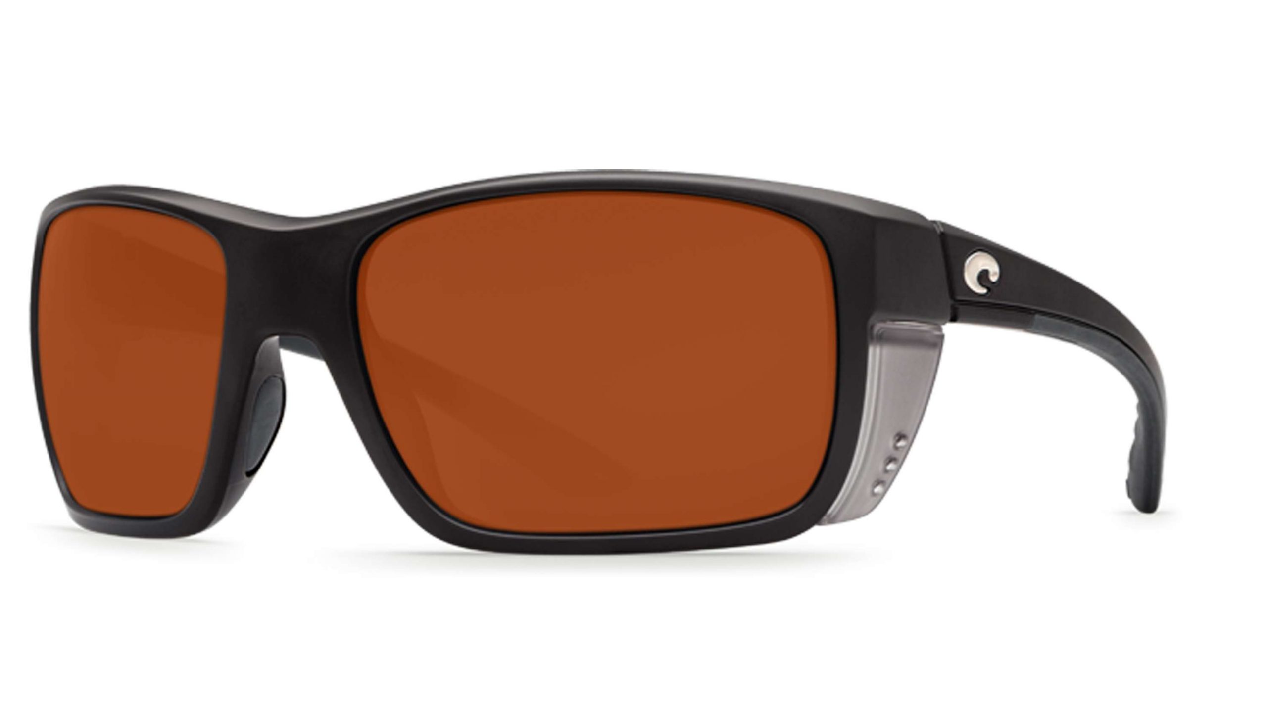 <b>Costa</b><br>	Rooster<br>				Costaâs Rooster models are large-fit sunglasses that include built-in side shields to block incoming glare, vents to alleviate lens fogging and open slots for a retainer cord. The frames are built of nearly indestructible co-injected molded nylon with sturdy integral hinge technology. The hypoallergenic rubberized interior lining and nose pads keep the sunglasses comfortably in place no matter how harsh the conditions. Rooster frame color options include blackout, tortoise, matte black and white.