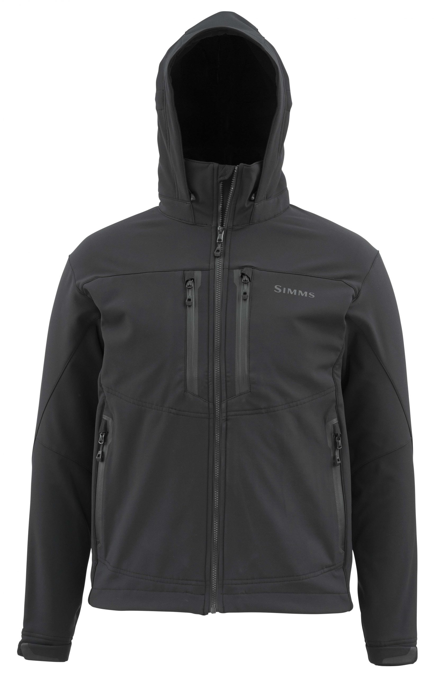 <b>Simms</b><br>	Windstopper Guide Hoody<br>				The new WINDSTOPPER Guide Hoody showcases three-layer abrasion-resistant fabric technology for fighting the elements on the water. The 100 percent nylon rip-stop face incorporates four-way stretch for maximum range of moment while casting, and the high-loft micro-check fleece backer provides warmth. Simmsâ three-point adjustable storm hood and YKK water-resistant zippers insulate anglers from squalls. Two zippered mesh-lined hand-warmer pockets offer reprieve from the wind and dual chest pockets keep gear close by.
