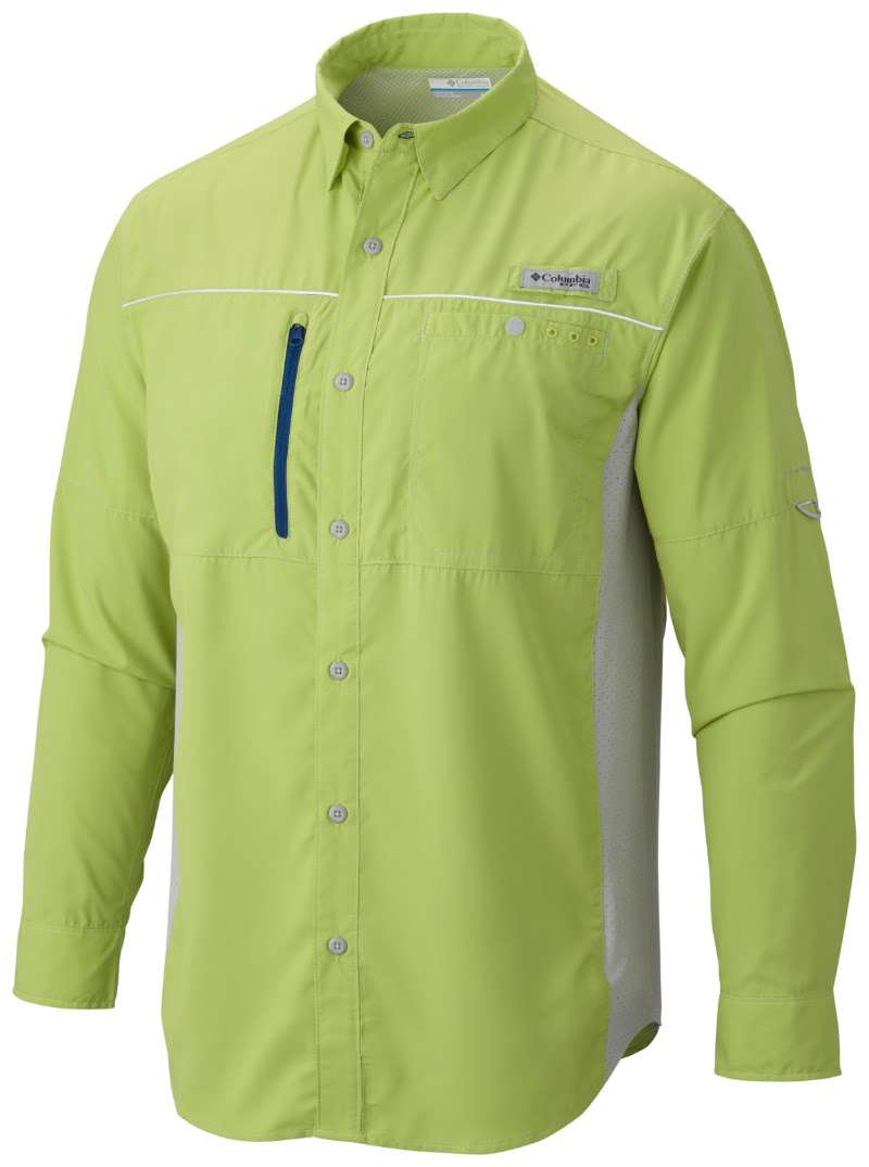 <B>Columbia</B><BR>
Solar Drag<BR>
Featuring Columbia's Omni Wick and Omni Shade, this technical shirt also has reflective detailing for those pre and post dawn scenarios where it's good to be seen. It also weighs only 69 grams. 