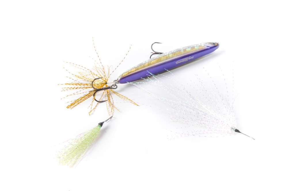 <B>Zappu</B><BR>
Kachito Tinsel<BR>
Available in two sizes, this was designed to attach to your favorite hard bait or jigging spoon to add flash to the bait.