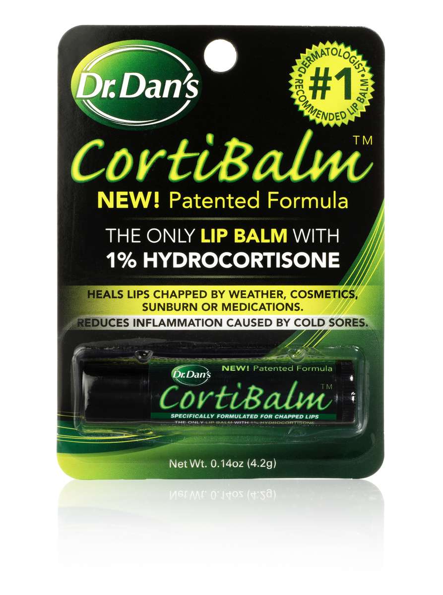 <b>Dr. Dan's</b><br>	Cortibalm<br>	CortiBalm will heal the most cracked, chapped, and driest lips, producing noticeable results within 24 hours. According to Dr. Dan, it's perfectly safe to use as often and for as long as you like. CortiBalm is also scentless and won't give away your position while you're fishing or hunting.