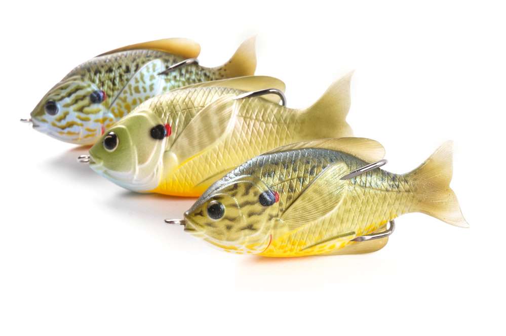 The hollow-bodied lure is available in 3-inch and 3 1/2-inch sizes.