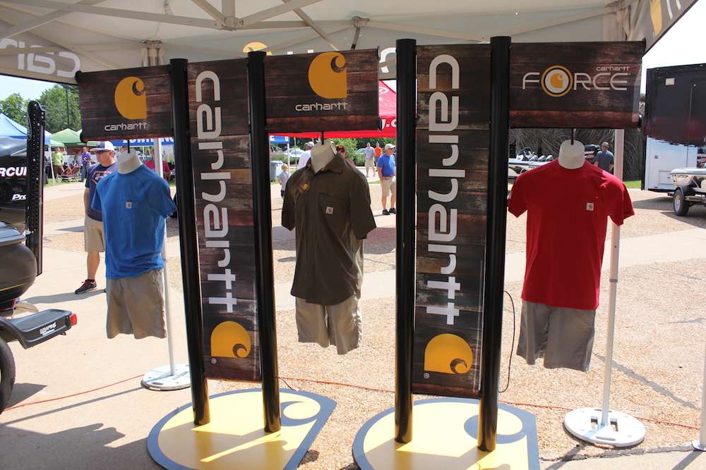 Carhartt also displaying part of their clothing line. 
