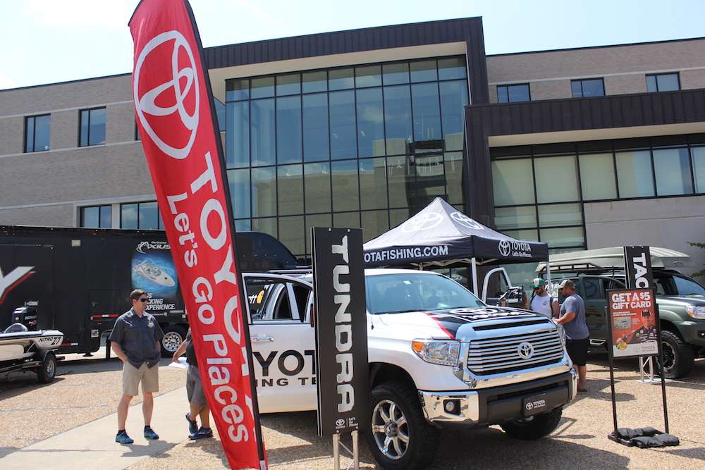 Toyota also showing off a couple of their vehicles, the Tacoma and Tundra. 