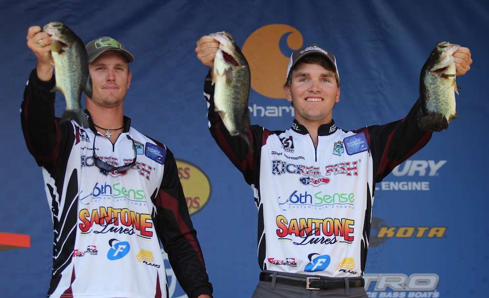 Three solid fish for 8-1 gives Josh Bensema and Matthew Mcardle of Texas A&M University the Day 1 lead. 