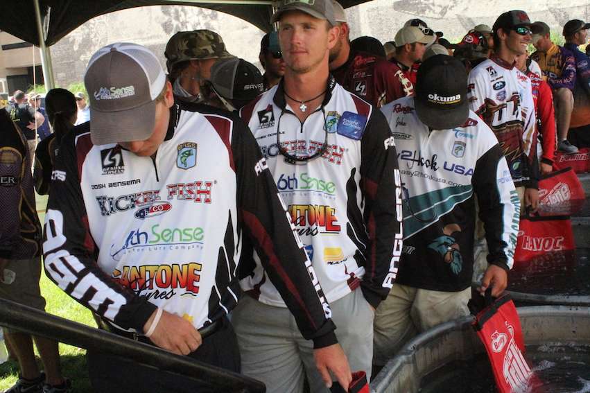 The Day 1 leaders from Texas A&M are waiting backstage with a limit.