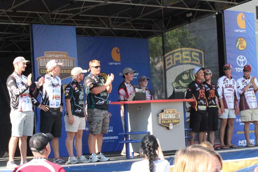The Top 5 will fish for a National Championship tomorrow. The Top 4 will advance to the College Classic bracket for a shot at qualifying for the Bassmaster Classic.