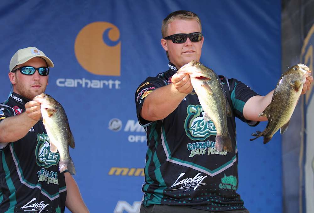 Jake Whitaker and Andrew Helms of UNC Charlotte are tied for 6th with 7-6. 