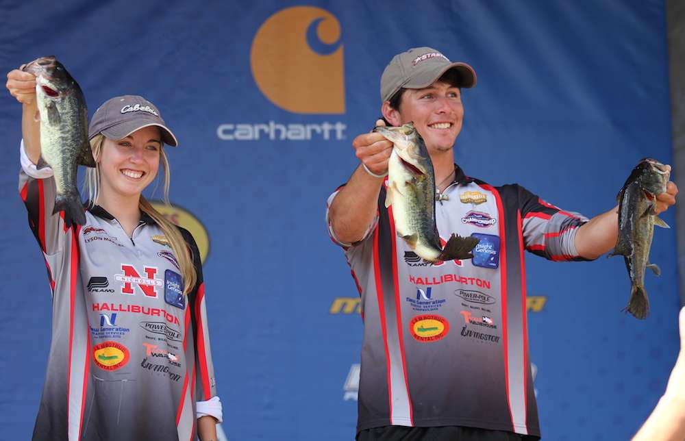 Tyler Rivet and Allyson Marcel of Nicholls State University sit in 8th with 6-9. 