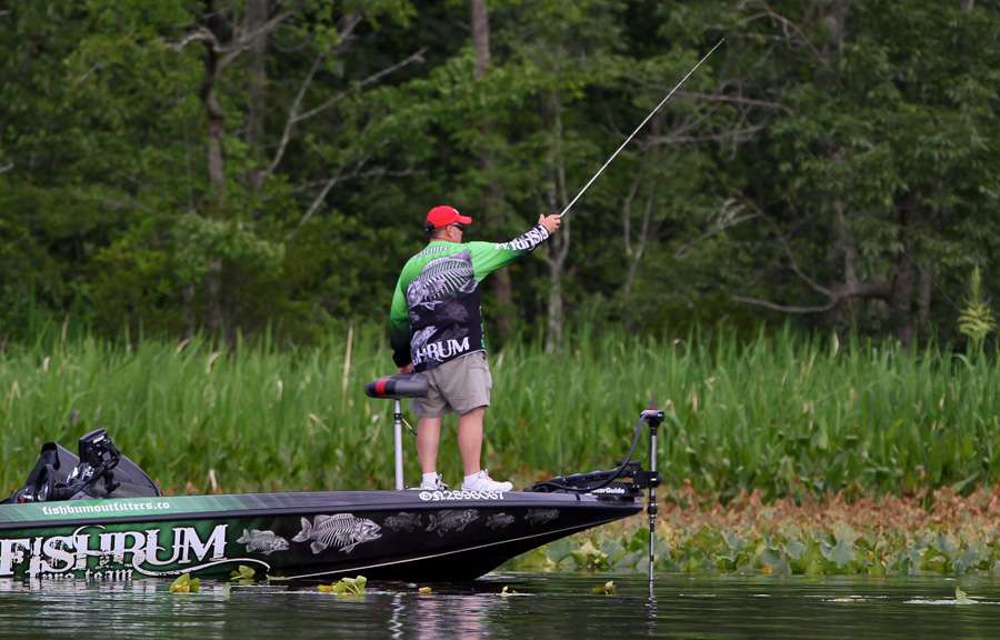 Pete Garnier is the lone Canadian angler to make the trip to fish Northern Open #1 on the James River. 