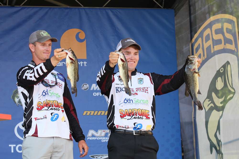 Josh Bensema and Matthew Mcardle of Texas A&M University secure their spot in the finals with a two day weight of 14-10, enough to sit in second place for now. 