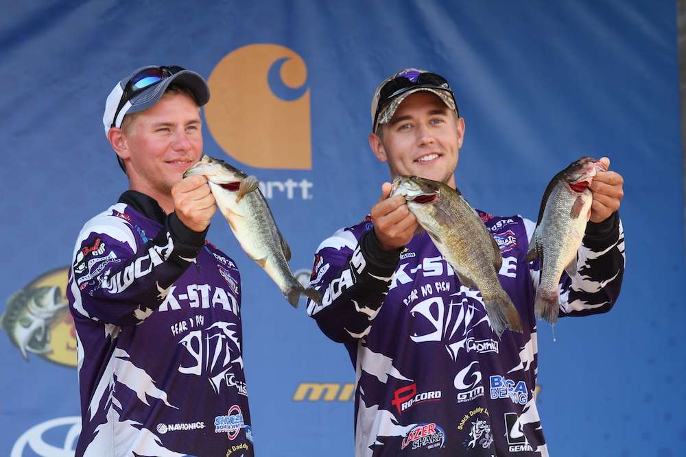 Taylor Bivins and Kyle Alsop of Kansas State University finish 20th with 6-10. 