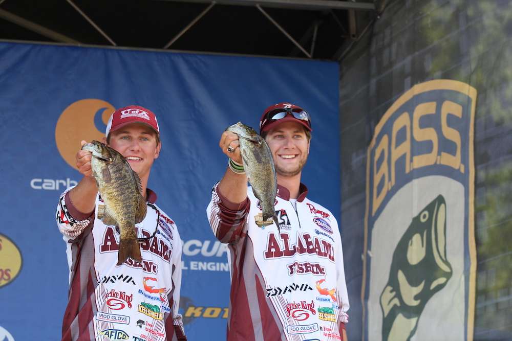 Alabama's Frankie Appaluccio and Logan Shaddix will fish on the final day. 