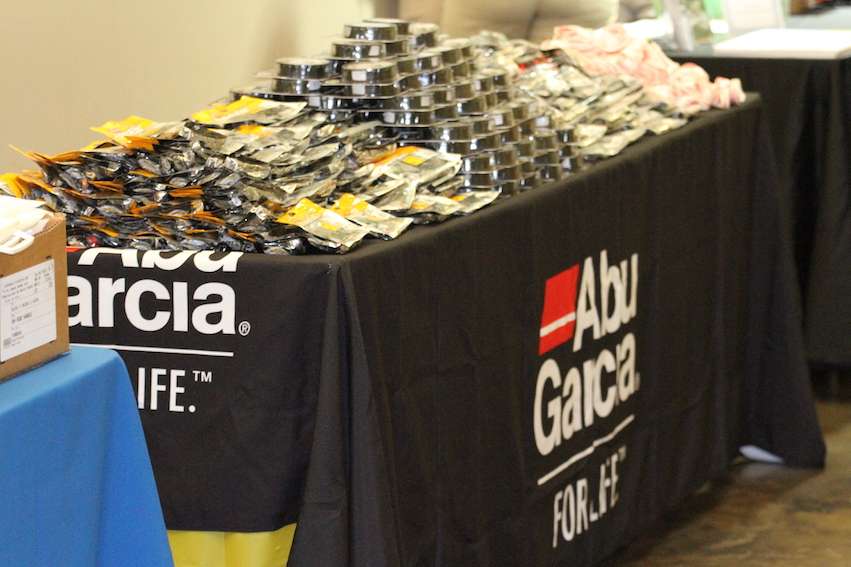 Abu Garcia has a buffet line of baits and line waiting for the anglers.