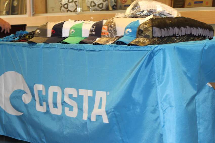 Hats, croakies and sunglass cleaners are provided by Costa.