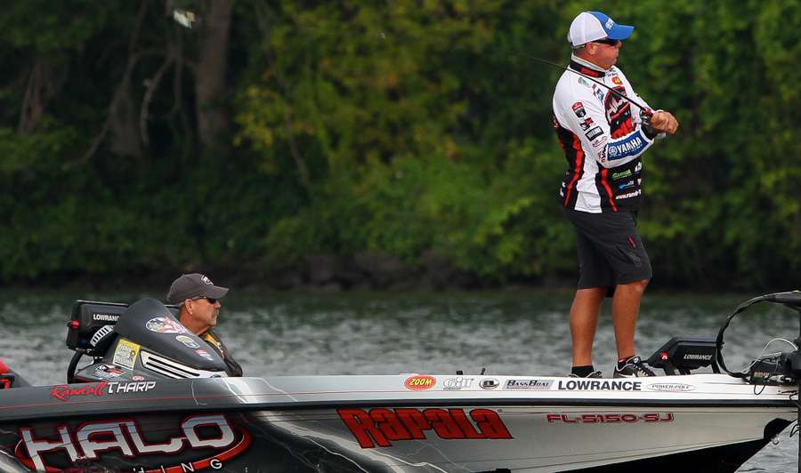 Randall Tharp was firing cast after cast with a spinnerbait. 