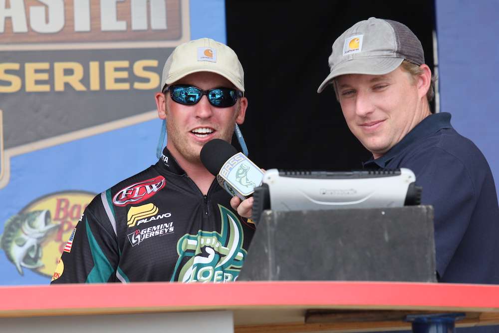 UNCC also had a tough day, Andrew Helms talks about the fishing. 