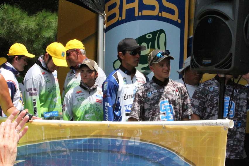 Anglers wait to weigh-in.