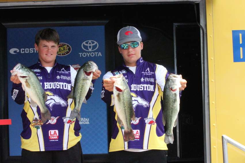 Hunter Courvelle and Alex Erickson of Sam Houston High School sit in 15th with 13-7.
