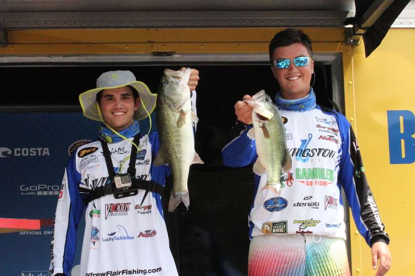Andrew Flair and Ethan Mally of the Omaha Bass Assassins sit in 43rd with two weighing 8-10.