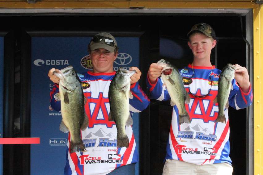 Hunter Bouldin and Samuel Vandagrif from Warren County are just outside the Top 10 after weighing 15-10. They are in 11th, three ounces from the cut line.