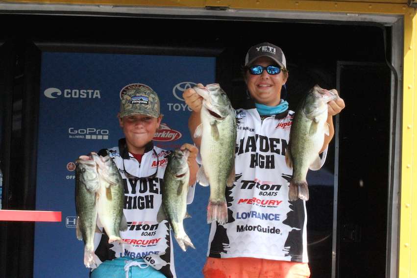 Josh Wissinger and Justin Kanute from Hayden High School weighed 16-0 on Day 1 and are in 9th.