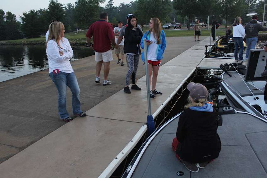 Families gather to support their anglers.