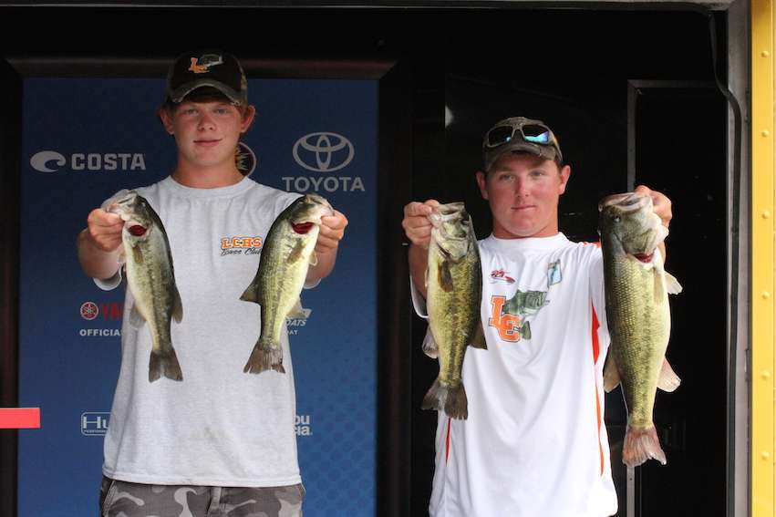 Bailey Fain and Justin Selvidge (34th, 16-13). They also wrangled the Day 2 Abu Garcia Big Bass that weighed 6-3. The Day 1 big bass of 6-12 still holds the tournament lead.