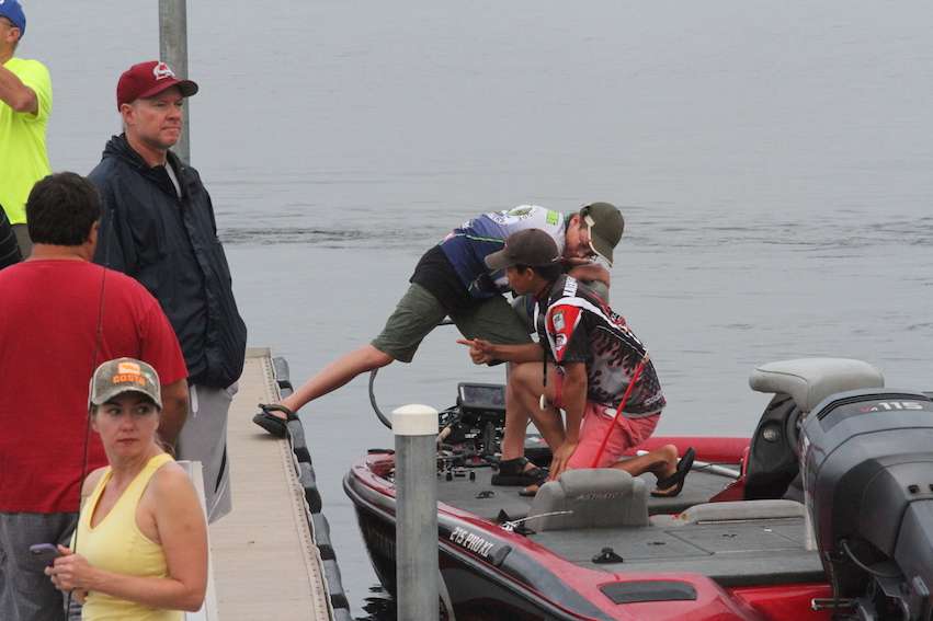 Anglers met with their partners to compete on Carroll County's 1,000-acre recreational lake for Friday's competition.