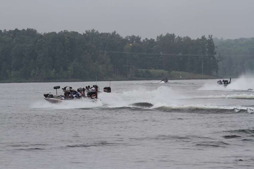 All the teams are competing on Carroll County's 1,000-acre recreational lake today. Weigh-in should start around 2 p.m.