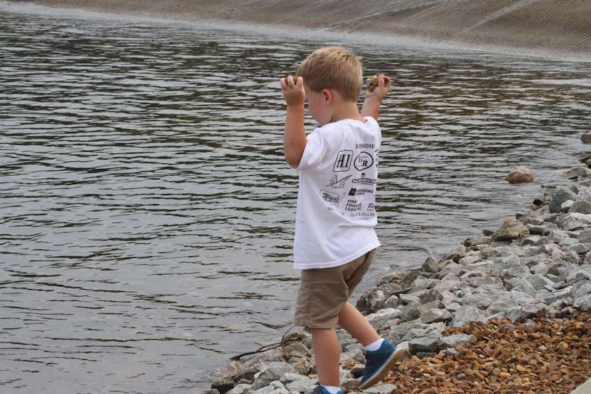 And who doesnt love throwing a rock in the water?