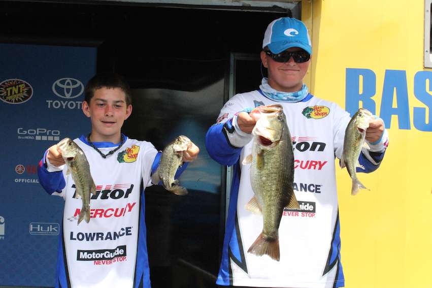 The North Carolina team of Luke Farley and Hunter White sit in 2nd place for the Junior event after bringing four keepers for 8-3 to the scales.